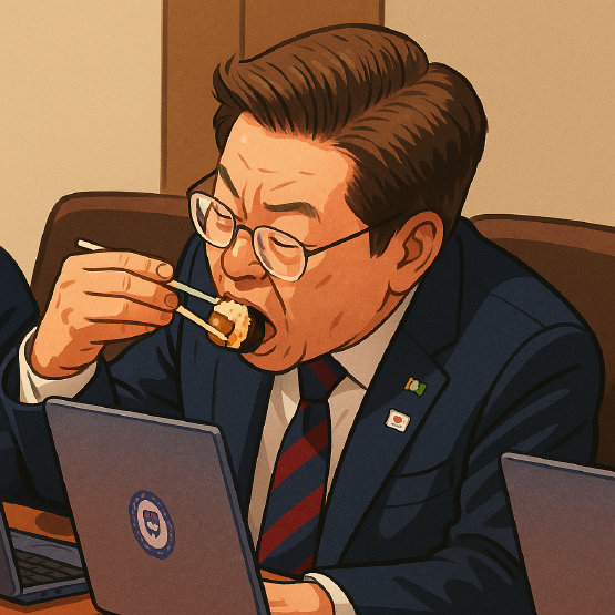 김밥 한 줄로 점심 해결한 이재명 대통령, 권력의 새로운 자세